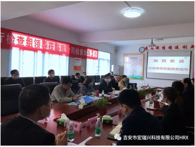 江西省工信厅副厅长蒋文定一行莅临 吉安市宏瑞兴科技有限公司调研指导工作